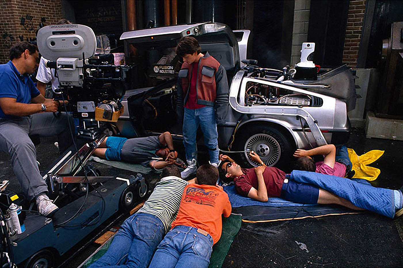Съемки кинокартины «Назад в будущее-2», 1989 год.